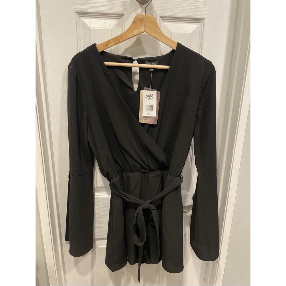 Black long sleeve romper